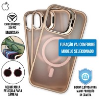 Capa iPhone 16 - Metal Stand Fosca Magsafe Pink Sand